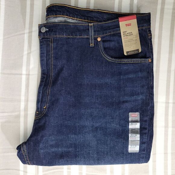 NWT Levi's 559 Jeans Men's 52x32 Dark Rinse Denim - Picture 6 of 8